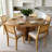 60 Inch White Oak Veneer Round Pedestal Dining Table-116066846
