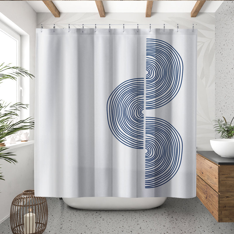 Rideau de douche Coco, Bleu marine