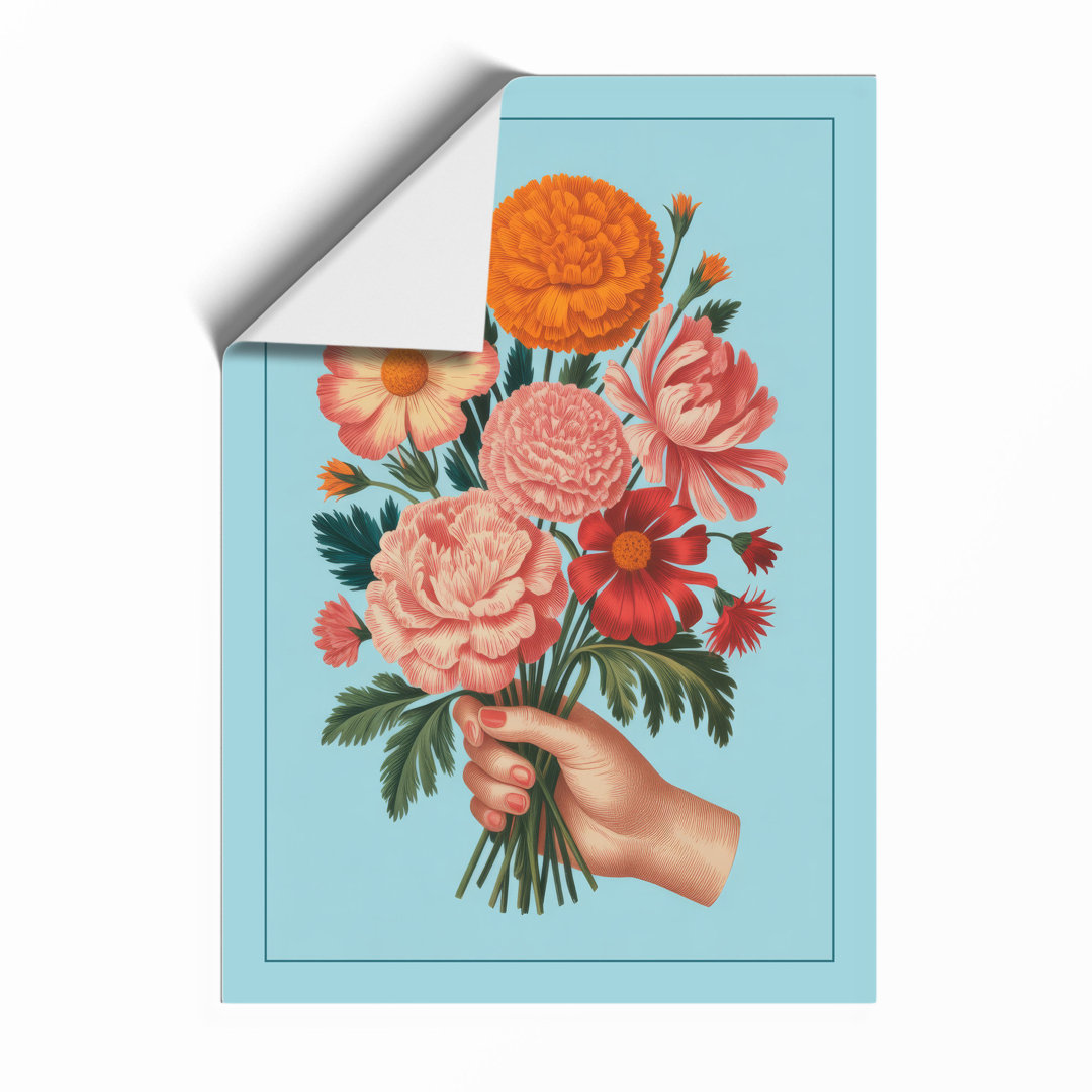Bouquet in Hand Botanical Framed Art Print