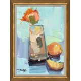 Flower & Oranges Painting by Joseph Mota