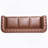 PU Rolled Arm Chesterfield Three Seater Sofa.-114427252