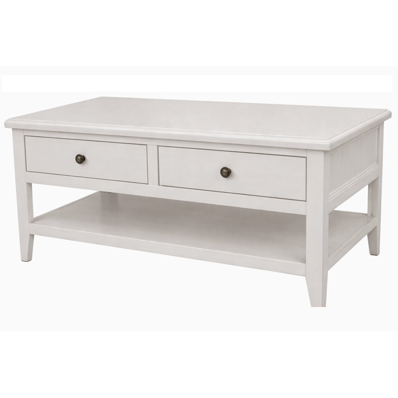 Table basse Beth, Blanc doux