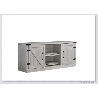 Salma Dusty  58" Wide TV Stand with 2 Open Shelves and 2 Cabinets