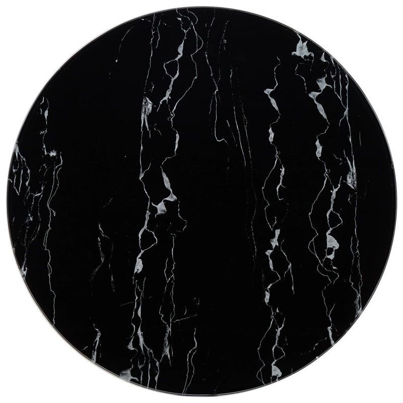 Candida Glass Table Top, 0.8cm H x 40cm W x 40cm D, Black