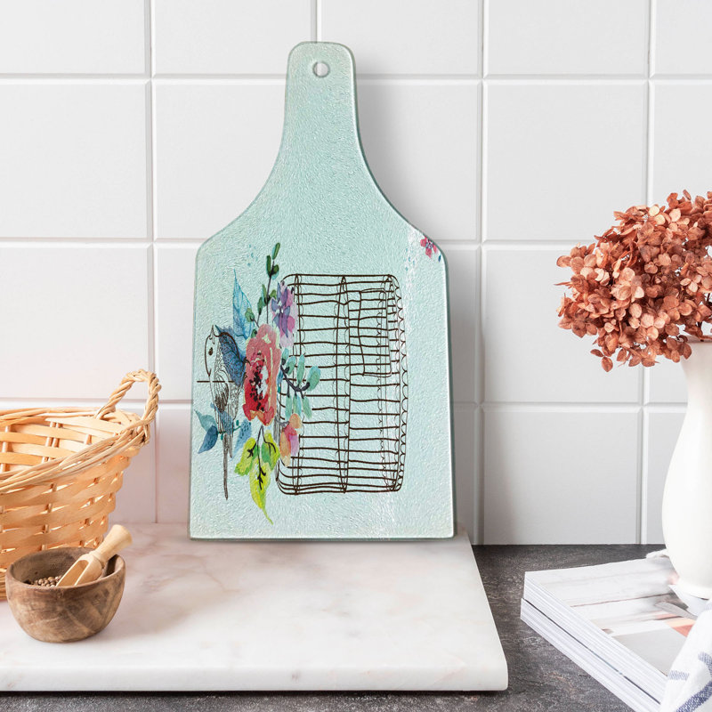 Multicolore cage à découper en verre trempé aquarelle Ambesonne