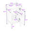 Meuble-lavabo compact autoportant avec rangement réglable, lavabo en céramique et charnières à fermeture douce