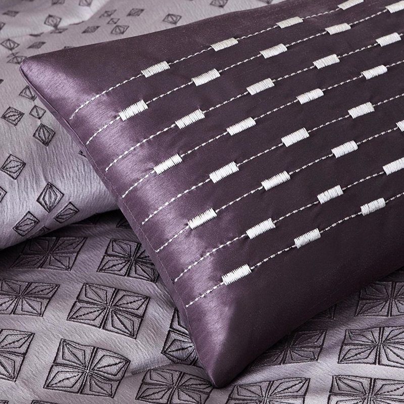 Édredon pour très grand lit - Paillettes mauves Distinction 7 avec, Mauve, Très grand édredon + 6 pièces supplémentaires 