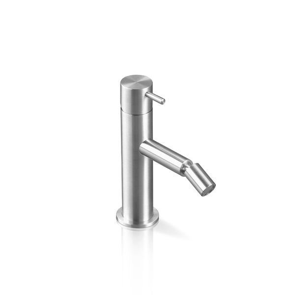 Acquaco Linki Deco Deck Mount Single-Hole Single Handle Bidet Faucet with 4-1/8'' Spout Reach, Polished Stainless