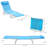 Outsunny Folding Chaise Lounge Pool Chairs, Outdoor Sun Tanning Chairs With Pillow, Reclining Back, Steel Frame & Breathable Mesh For Beach, Yard, Patio-593148629