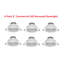 Luminaire encastré à DEL de 8 pouces à usage commercial, 5 températures de couleur et 5 puissances sélectionnables, gradable 3 en 1, homologué pour les endroits humides (IC).