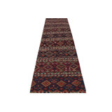 Hand Knotted Wool Southwestern Area Rug in Red