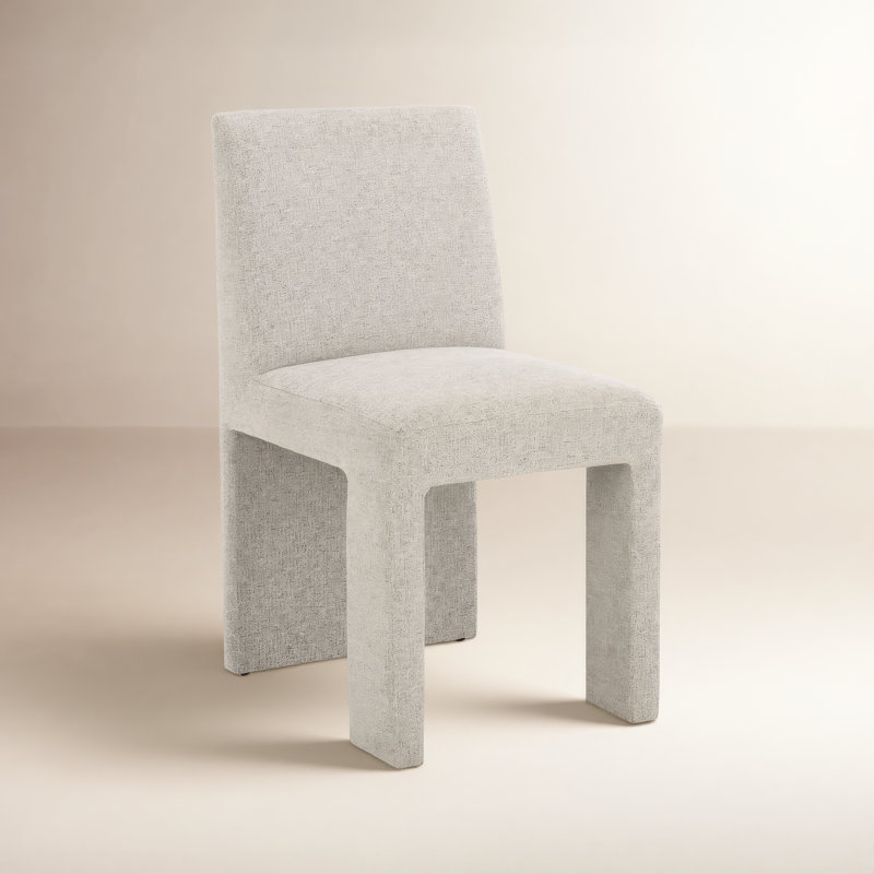 Silverton 19.7'' H Upholstered Pine Parsons Chair, Light Gray