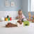Bleu / brun / vert / beige