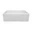 Whitehaus 30" Single Bowl Fireclay Kitchen Sink: Reversible Plain Front Aprons-3819088