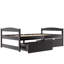 Lit plateforme simple avec 2 tiroirs et structure robuste, espresso-961370893