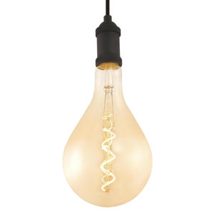 1 - Light Single Bulb Pendant with Wrought Iron Accents