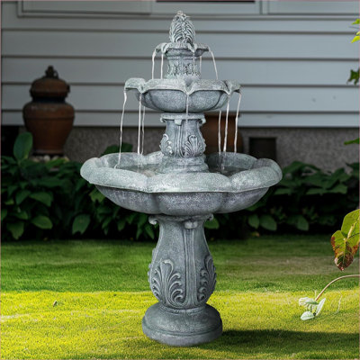 Fontaine d'extérieur traditionnelle pour jardin H 48 "Fountains | Béton / Ciment | Gris