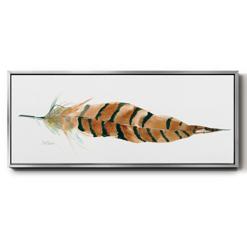 Tail Feather I- Framed Canvas, 20" H x 50" W