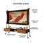 Meuble télé rétro sur roulettes avec cadre pour oreilles de chat et rangement de tiroir-1891265191