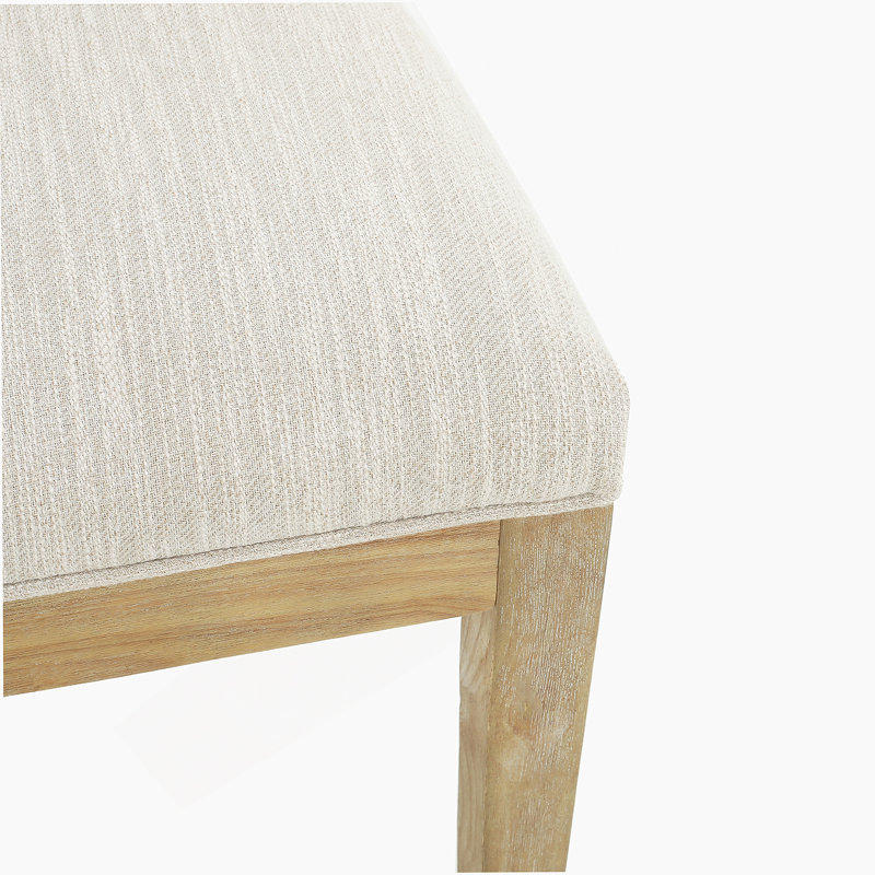 Ensemble de 2 chaises de salle à manger de style campagnard rembourrées avec structure en bois d'hévéa durable et confort moelleux.