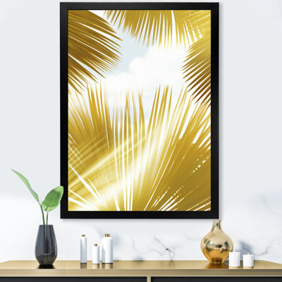 «Tropical Golden Palm Leaves», reproduction sur toile