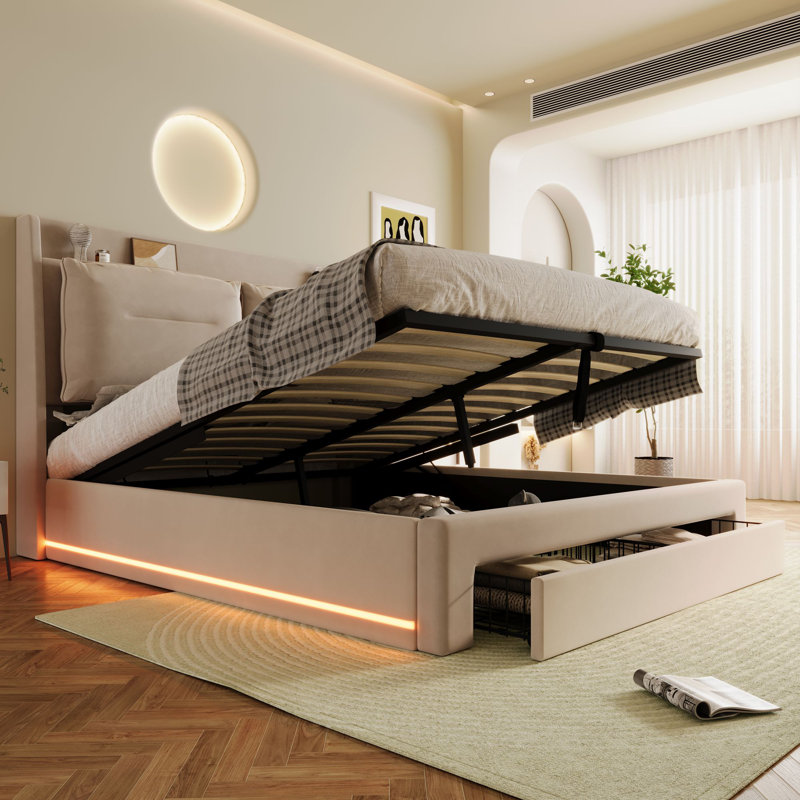 Solid Wood Bed, 135cm W x 198cm L