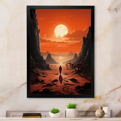 «Lonely Woman Walking In Desert I»