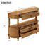 Console rétro en bois courbé avec 3 tiroirs et tablette de rangement pour le couloir du salon