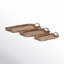 Ensemble de 3 plateaux en aluminium 15 et 19 et 23 po au fini bronze Darcy - 23 po x 12 po x 3 po
