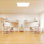 Structure de lit mezzanine simple en métal avec station de charge et amp; Lumières DEL, blanc - aucun sommier nécessaire pour la chambre à coucher / le dortoir