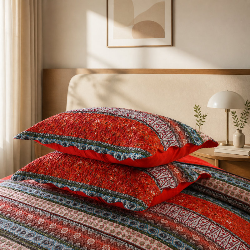 Ensemble de couette 3 pièces en microfibre, couvre-lit fleuri toutes saisons