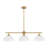 Modern 3-Light Domed Glass Dining Linear Pendant