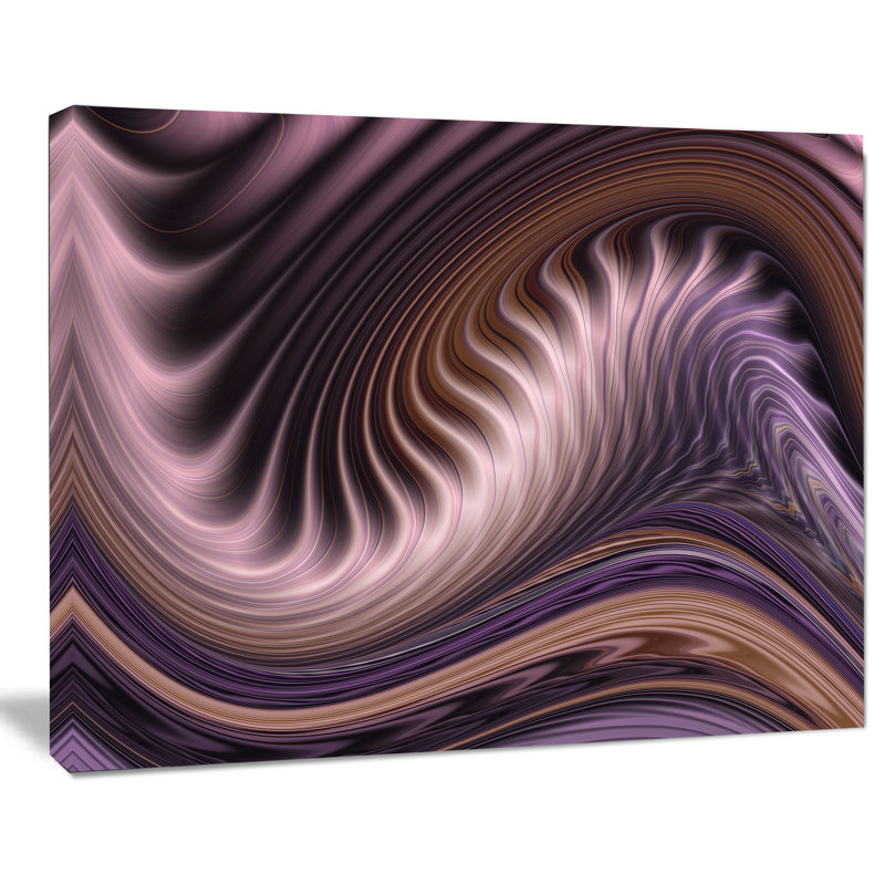 « mauve ondulations », art mural sur toile tendue, H 30 po x l 40 po