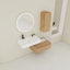 Meuble-lavabo mural de 30 pouces avec lavabo en résine et armoire latérale, tiroir à fermeture en douceur (KD-Packing), meuble-lavabo