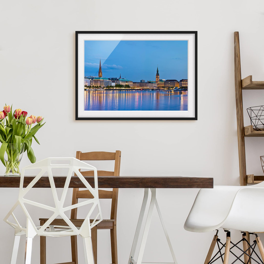 Gerahmter Fotodruck Hamburg Skyline