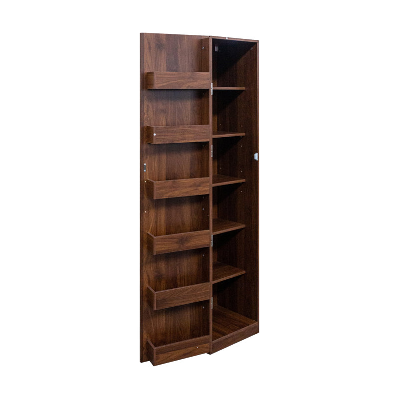 Armoire de rangement haute autoportante, Walnut