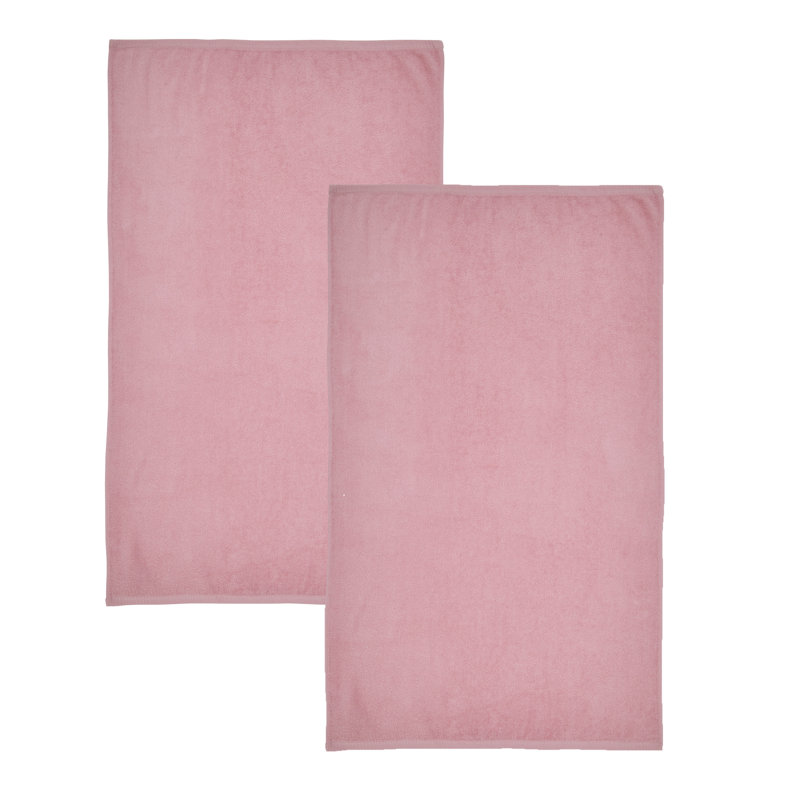 Quick Dry Cotton Bath Sheet Pair, Pink