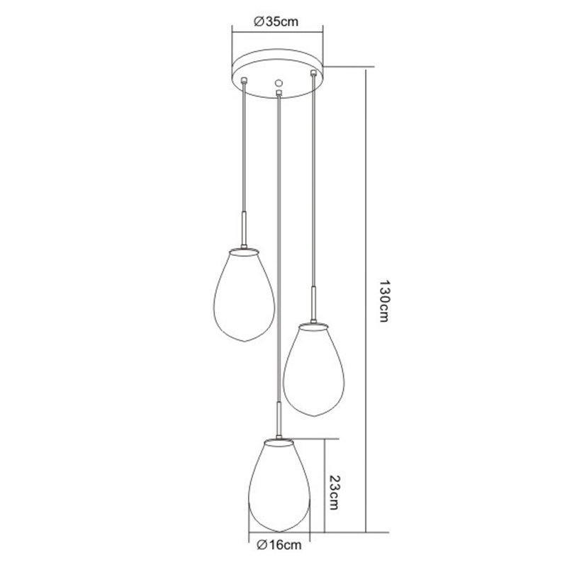 Rieves 3 - Light Clear Cluster Pendant