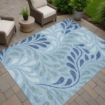 Tapis botanique intérieur / extérieur lavable à la machine Chantille ACN2411