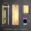 1 - Light 12"/16" Rectangular Brass Wall Sconces Flush Mounted Sconces With Alabaster Shade-2126549133