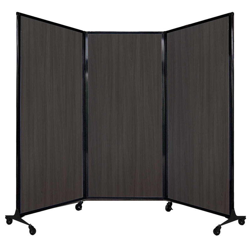 Cloison pliante 5 pi 10 po, H 70 po x l 100 po x P 18 po, Gris foncé