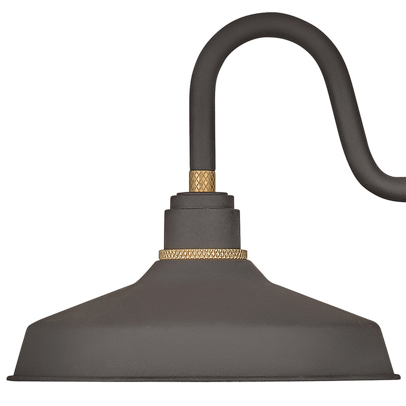 Foundry Wall Mount Outdoor Barn Light, Museum Bronze, 9.12" H x 9.5" W x 13.25" D