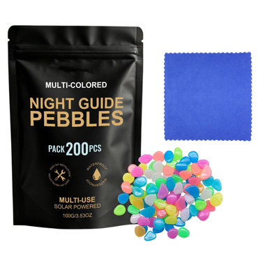 luminous pebbles 200pcs Luminous Pebbles Specially In Styleed For Courtyard Fish Tank Landscaping Colored Luminous Pebbles