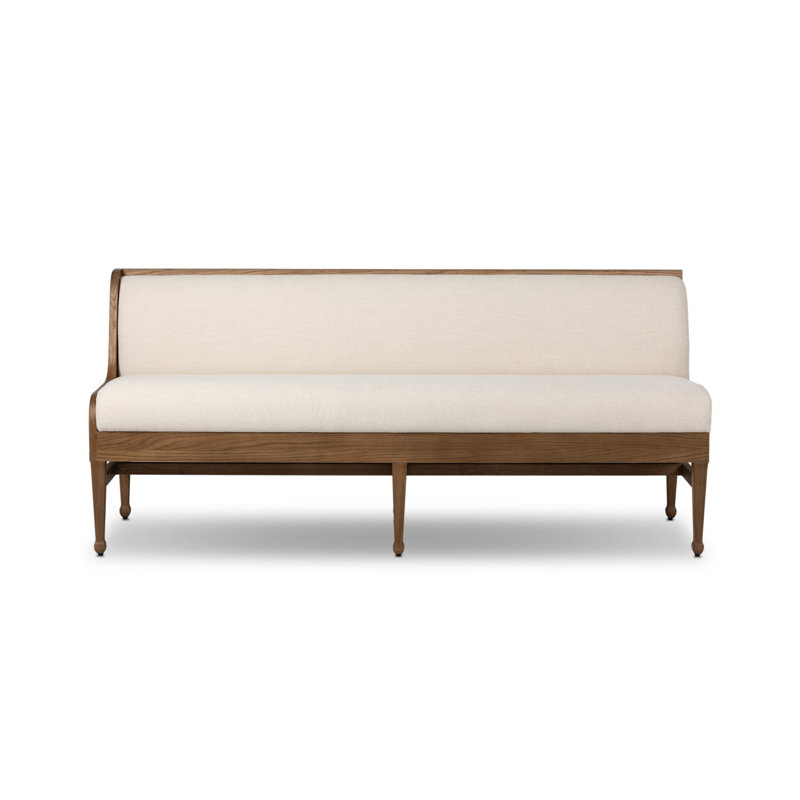 Priscilla LAF Dining Bench-49"-Crypton Wayfarer Snow, 32" H x 72" W x 26.5" D
