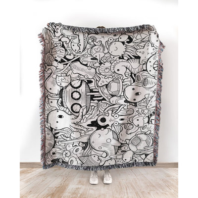 Doodle Sea Animals Throw