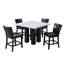 2 tabourets de bar à hauteur de comptoir moderne, 2 pièces, rembourrés en polyuréthane, noirs, garniture cloutée, chaises de salle à manger avec revêtement en polyuréthane et repose-pieds, 2 pièces, design d'intérieur élégant