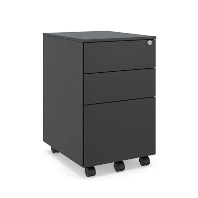 Ceha 3-Drawer Mobile File Cabinet with Lock