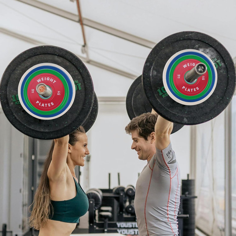 Aptliton 1.25LB Fractional Olympic Plates, Rubber Coated 2" Weight Plates, Pair