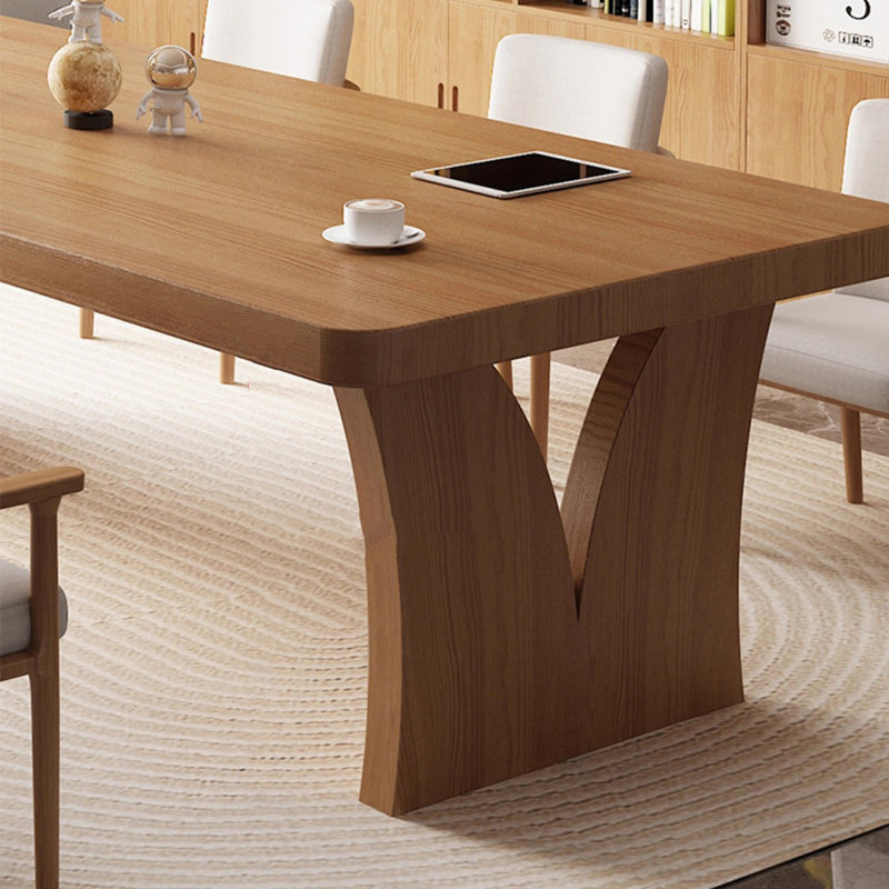 Modern simple solid wood dining table, 29.5"H x 78.7"L x 31.4"W