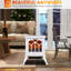 Foyers 14,8 x 9 x 17,2 po et accessoires avec petits espaces classiques blancs et compacts